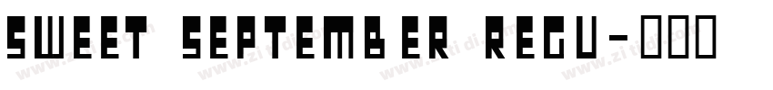 Sweet September Regu字体转换